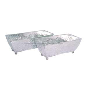 Macetas de flores de Metal de alta calidad, Juego de 2 plantas de diseñador para restaurante, jardín, accesorios decorativos para macetas florales - Product Image 1