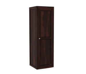 Armoire en bois de couleur noyer unique, fabriquée à la main en Inde, armoire à 1 porte, organisateur de chambre à coucher, armoire en bois - Product Image 3