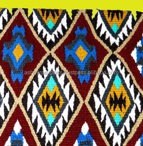 Tapis de selle ASHMIRA EQUESTRIAN style western multicolore en laine de Nouvelle-Zélande, avec extérieur en vison, tailles personnalisées – Vente chaude - Product Image 3