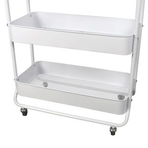 Cesti per la biancheria per adulti e bambini bianchi in metallo a 3 livelli in metallo resistente e pratico - Product Image 6