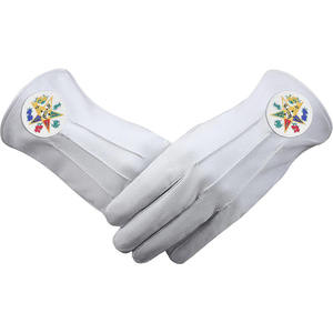 Guantes de Algodón Blancos Suaves de Alta Calidad para Masones, Bordados a Mano, para Iglesia - Product Image 2