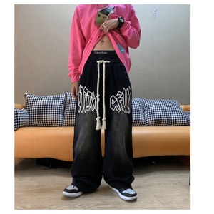 Jeans de Mezclilla Personalizados para Hombre, Talla Grande, Estilo Holgado, Nueva Moda, Estampados, Hip Hop, Jeans Apilados 2026, Unisex, Alta Calidad Premium - Product Image 1