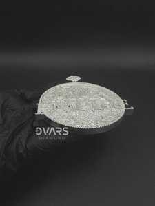 Moissanite Medallion Hip Hop Pendant 925 Silver Moissanite Custom Letter Pendant Fully Iced Out Round <b>Disc</b> Custom Name Pendant - Product Image 4