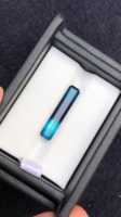 Turmalina Azul Natural, Gema Facetada, Corte Octogonal, Excelente Calidad, Certificada por Terceros, para Joyería, Orificio de 5mm