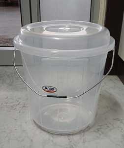 ANAX Modern PP Plastic <b>Bucket</b> <b>with</b> <b>Lid</b> 21-25L Portable Waterproof Water Storage Cleaning <b>Bucket</b> for Household Outdoor Use - Product Image 2