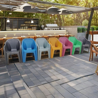 AVRO Chaise de Jardin Moderne en PVC – Mobilier d'Extérieur Durable pour Jardin, Salle à Manger, Hôtel et Cuisine