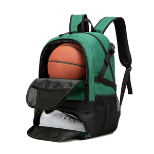 Red Basketball with <b>Shoe</b> Compartment and Ball <b>Holder</b> Large Waterproof Sports Bag for Training Basketball School Bags - Product Image 5