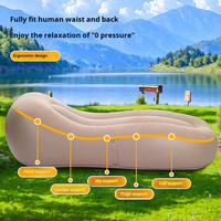 Canapé Gonflable Automatique Moderne 2025 pour Extérieur, Portable pour Camping et Festival de Musique, Chaise Longue Pliable pour Chambre et Salon