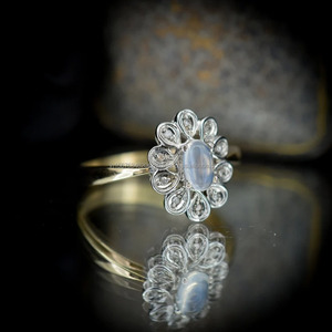 แหวนเพชรที่โตในแล็บสีขาว14k ประดับด้วยหินมุกแหวนหมั้นสุดหรูสำหรับผู้หญิงเครื่องประดับชั้นดีสำหรับงานแต่งงาน - Product Image 5