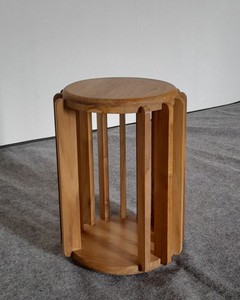 <b>Round</b> <b>Side</b> <b>Table</b> Solid Teak Wood Diameter 32 cm with Natural Finish Modern Design Lightweight & Decorative - Product Image 3