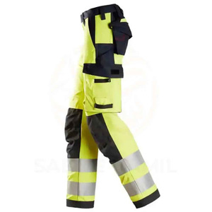 Pantalones de Seguridad Reflectantes de Alta Visibilidad para Hombre, Resistentes al Viento, de Algodón, para Trabajo al Aire Libre, Calidad Premium, con Detección de Agujas, Personalizables - Product Image 6