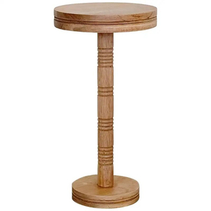 Mesa de Centro de Madera Natural con Base Cónica, Muebles Rústicos Hechos a Mano para Sala de Estar, Mesa Auxiliar Personalizada - Product Image 1