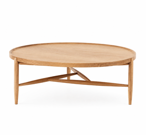 Round Shape Solid Wood Modern Coffee <b>Table</b> for Living Room Furniture Stylish Design Eco-Friendly & Durable Easy Assembly - Product Image 1