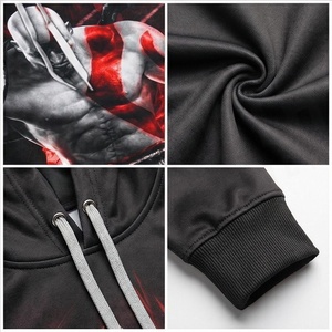 Sudadera con Capucha para Hombre North Approach, Diseño Kratos Impreso en 3D, Color Negro, Corte Regular, Informal, con Bolsillo Delantero, para Otoño - Product Image 4