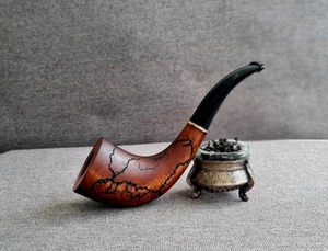 Pipa de Fumar de Madera de Lujo Hecha a Mano, Pipa de Tabaco de Madera Natural, Accesorio Artesanal Decorativo - Product Image 1
