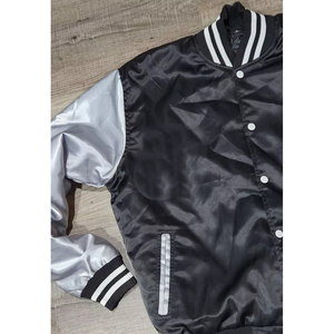 College Letterman BaseballVarsity <b>Jacket</b> Premium Quality Plus Size <b>Waterproof</b> Satin Varsity <b>Pink</b> Maroon - Product Image 3