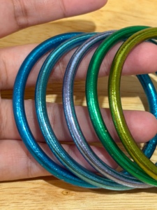 Multi Color Buddhist Bracelets Waterproof Soft Antique Gold <b>Leaf</b> Knitting Crocheting Made Thai Community - Product Image 3