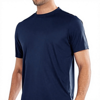 T-shirt pour homme 100% polyester respirant et durable, coupe classique, col rond, manches courtes, qualité supérieure, personnalisable avec logo, vente en gros