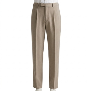 Mens <b>Wool</b> Blend Corduroy Dress <b>Pants</b> Slim Fit Formal Office Trousers Mid Waist Business Casual Straight Leg Breathable Quick Dry - Product Image 2