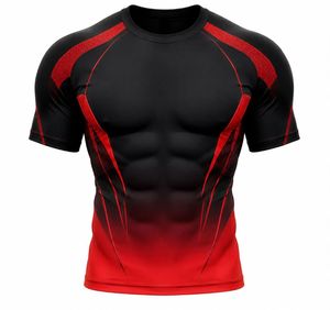 Camiseta Deportiva de Compresión para Hombre, Color Negro y Marrón, con Bloques de Color, Transpirable, de Manga Larga, Secado Rápido, Spandex, Poliéster - Product Image 5