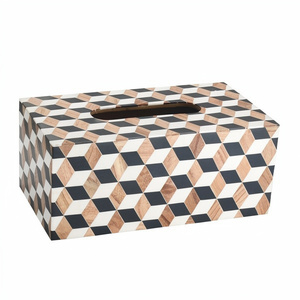 Luxury Handmade Wood Multifunctional Tissue <b>Box</b> Elegant Unique Pattern Customizable Logo Color Multi-Purpose Use - Product Image 1