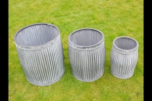 Unique Galvanized Planter Pot <b>for</b> Indoor Succulent Arrangement and Decorative <b>Table</b> Garden Display Application - Product Image 2