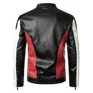 Heavy Duty Motorbike <b>Racing</b> <b>Jacket</b> Protective Motorcycle Leather Wear with Reinforced Safety Panels - Product Image 2