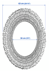 Vietnam Modern Rattan Floral Round <b>Mirror</b> Handmade Wall Decor - Product Image 5