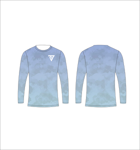 เสื้อยืดแขนยาวลายพรางสีฟ้าสำหรับผู้ชาย แบบสั่งทำพิเศษ เหมาะสำหรับการล่าสัตว์ ตกปลา ออกกำลังกาย และฝึกซ้อมกีฬา - Product Image 4