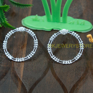 Boucles d'oreilles rondes en argent 925, minimalistes, légères, bijoux fantaisie faits à la main, élégantes, cadeau pour femme - Product Image 2