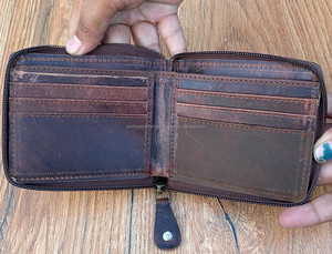 OEM ODM Portefeuille de luxe fait à la main 100% en cuir de vachette véritable pour les affaires, porte-cartes de crédit et d'identité minimaliste pour femmes - Product Image 5