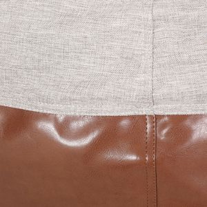 Maxi luce da 5 piedi grigio e caffè marrone sacco divano in tessuto bicolore resistente e Design arrotondato in ecopelle - Product Image 4