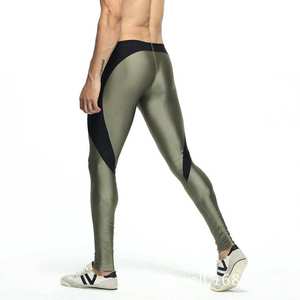 Leggings de sport pour hommes, écologiques, extensibles, compressifs, pour la gym, impression personnalisée, vente en gros - Product Image 3