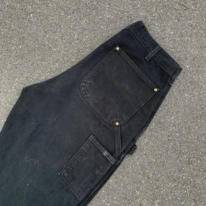 Pantalon cargo ample en denim délavé sur mesure de qualité supérieure, style hip-hop, avec poches tactiques, coupe droite, double genouillère, pour homme, idéal pour le travail. - Product Image 4