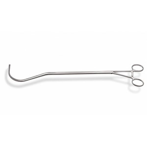 Pinzas VATS SEMB completamente curvadas de 140 mm, eje de 10 mm, mandíbulas DeBakey atraumáticas 1x2, con trinquete, 31 cm de longitud de trabajo, 39,5 cm de longitud total – ZETOMEDPRO - Product Image 2