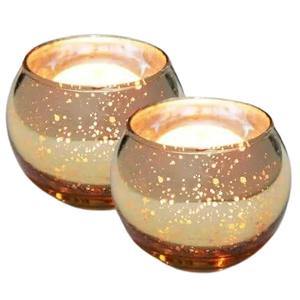 Portavelas Votivas Dorados de Cristal Mercurizado, Juego de 6 Portavelas para Velas de Té - Product Image 6