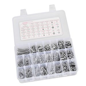 Kit Assortito di Bulloni e Dadi per Mobili in Acciaio Inossidabile Imperial da 1110 Pezzi, Misure 10-24, 8-32, 2-56, 6-32, 4-40, con Rondelle Piatte Incluse - Product Image 6