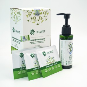 Lingettes hygiéniques pour le contrôle des odeurs, peaux sensibles, aux herbes naturelles, coton vaginal féminin, postbiotiques, jetables, hydratantes intimes - Product Image 1