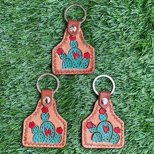 Porte-clés en cuir usiné à la main de créateur de luxe personnalisé accessoires pour femmes porte-clés en cuir de vachette véritable étiquette pour cadeau de vacances - Product Image 2