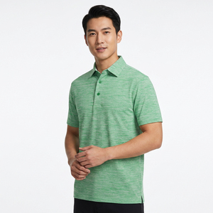Chemises de golf pour hommes en coton tricoté à manches courtes de haute qualité, douces, respirantes, confortables et à séchage rapide, avec couleurs et logo personnalisables - Product Image 5