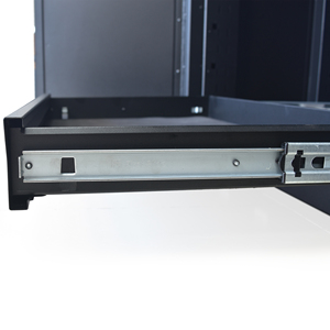 Wholesale <b>Lockable</b> Heavy Duty Matte Black Powder Coated Steel Tool <b>Cabinet</b> 3 Shelves 76cm for Workshop Garage <b>Storage</b> - Product Image 2