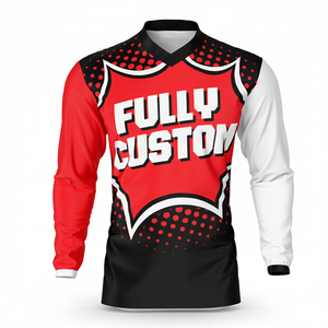 Maillot de motocross personnalisé, maillot de course tout-terrain MX, vêtements de performance légers et respirants, OEM ODM, marque privée - Product Image 1