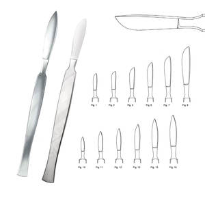 Couteau de dissection dentaire pointu de 15cm 47mm avec poignée en métal Instruments chirurgicaux manuels Instruments chirurgicaux dentaires - Product Image 1