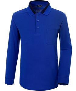 [MARK] OEM/ODM Marca Coreana MT-1312 Camiseta Polo de Manga Larga de Mezcla de Algodón CVC con Diseño de Cuello en Contraste - Product Image 1