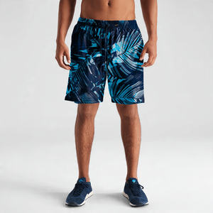 Shorts d'été pour hommes imprimés par sublimation, personnalisés, légers, 100 % polyester, anti-UV, séchage rapide, avec cordon de serrage à la taille - Product Image 1