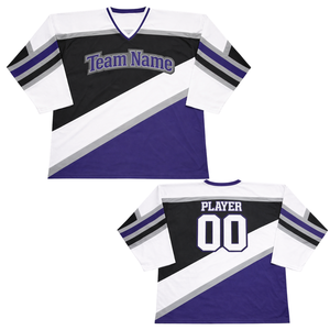 Camiseta de Hockey sobre Hielo Sublimada Personalizada en Negro y Naranja, Uniforme de Hockey Profesional con Nombre del Equipo, Camiseta Deportiva Transpirable para Hombre - Product Image 3