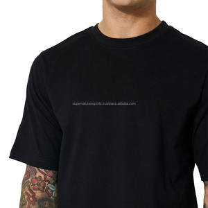 Camiseta informal de algodón 100% de alta calidad para hombre, hombro caído, ajuste extragrande con mangas cortas, disponible en Pakistán, tarifas baratas - Product Image 4