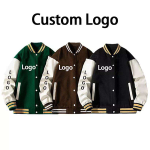 Men's Red Varsity <b>Jacket</b> Embroidered <b>Patchwork</b> Design Punk Style Baseball Coat Turn-down Collar Regular Fit Autumn Wear <b>Jacket</b> - Product Image 6