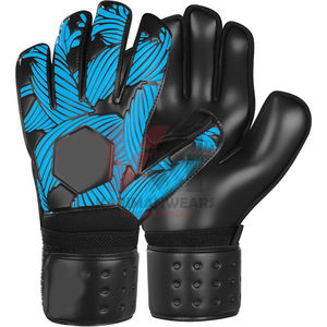 Gants de gardien de but de football professionnels, paume en latex, gants anti-choc avec sangle de poignet réglable pour l'entraînement en plein air - Product Image 1