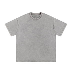 เสื้อยืดคอตตอนฟอกทรงโอเวอร์ไซส์ พิมพ์โลโก้ตามสั่ง สไตล์สตรีทแวร์ แขนสั้น ทรงหลวม ใส่ได้ทั้งชายและหญิง - Product Image 3